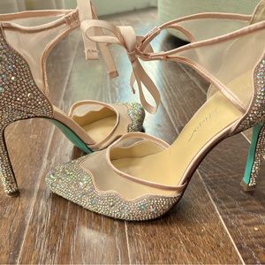 BETSEY JOHNSON CRYSTAL HEELS